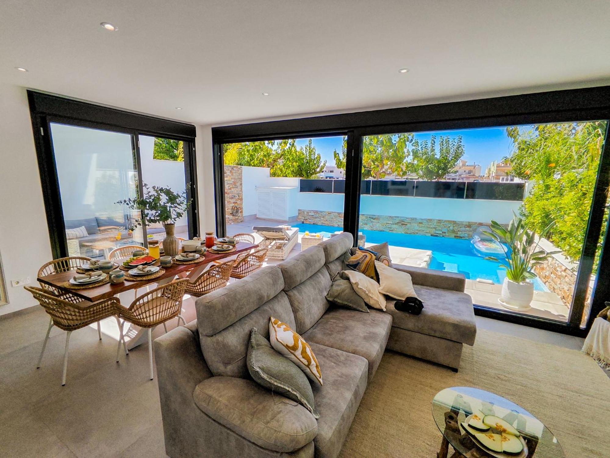 Villa Murcia - Private Heated Pool & Jacuzzi Santiago De La Ribera Luaran gambar